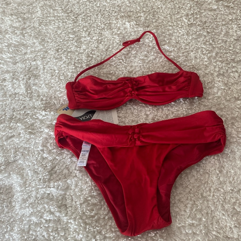 NWT LA Perla Anna Club swim bikini size 42 red
